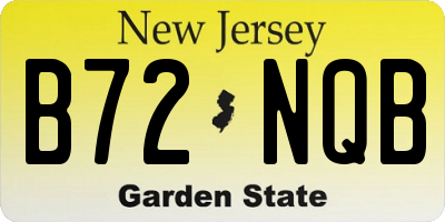NJ license plate B72NQB
