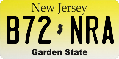 NJ license plate B72NRA
