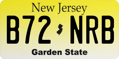 NJ license plate B72NRB