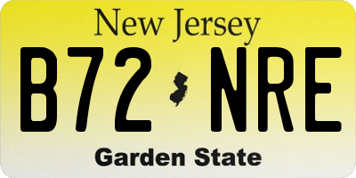 NJ license plate B72NRE
