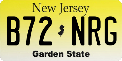NJ license plate B72NRG