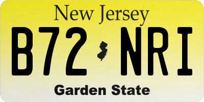 NJ license plate B72NRI