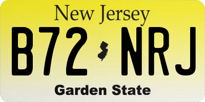 NJ license plate B72NRJ