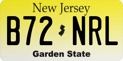 NJ license plate B72NRL