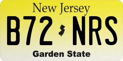 NJ license plate B72NRS