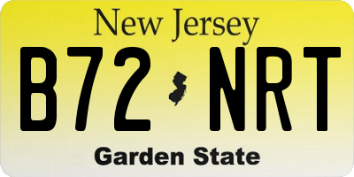 NJ license plate B72NRT