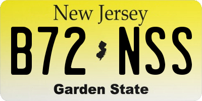 NJ license plate B72NSS