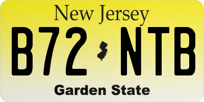 NJ license plate B72NTB