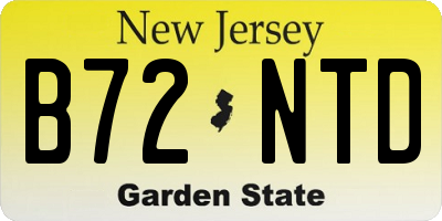 NJ license plate B72NTD