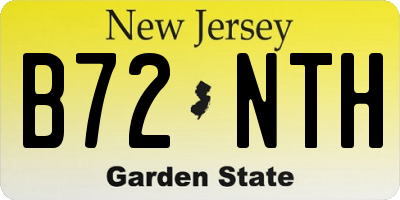 NJ license plate B72NTH