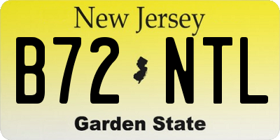 NJ license plate B72NTL