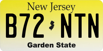 NJ license plate B72NTN