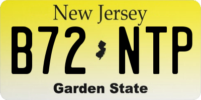 NJ license plate B72NTP