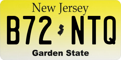 NJ license plate B72NTQ
