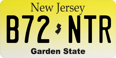 NJ license plate B72NTR