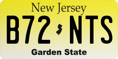 NJ license plate B72NTS