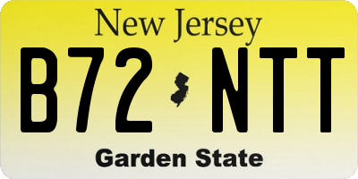 NJ license plate B72NTT