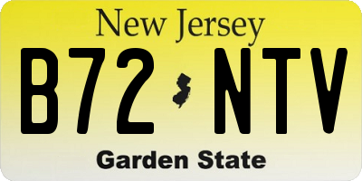 NJ license plate B72NTV