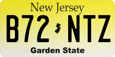 NJ license plate B72NTZ