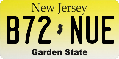 NJ license plate B72NUE