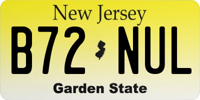 NJ license plate B72NUL