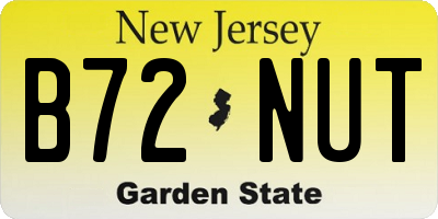 NJ license plate B72NUT