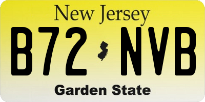 NJ license plate B72NVB
