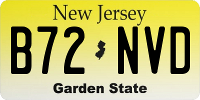 NJ license plate B72NVD