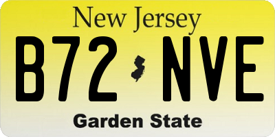 NJ license plate B72NVE