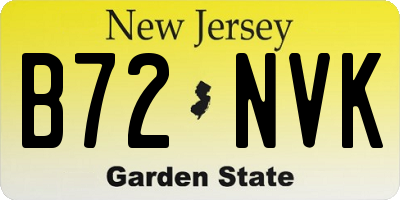 NJ license plate B72NVK