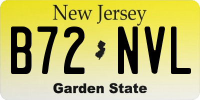 NJ license plate B72NVL