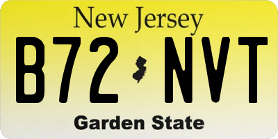 NJ license plate B72NVT