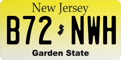 NJ license plate B72NWH