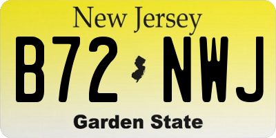 NJ license plate B72NWJ