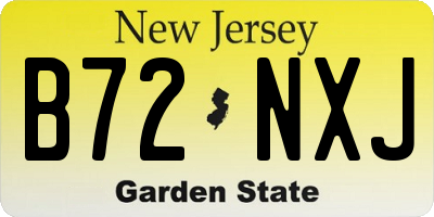 NJ license plate B72NXJ