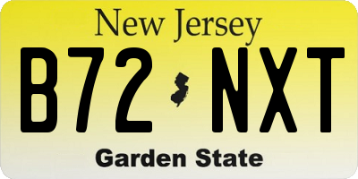 NJ license plate B72NXT