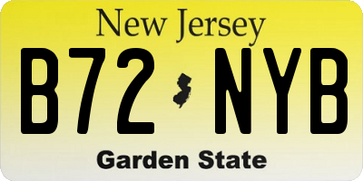 NJ license plate B72NYB