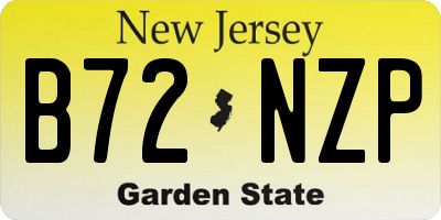 NJ license plate B72NZP