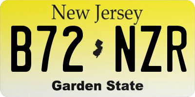 NJ license plate B72NZR