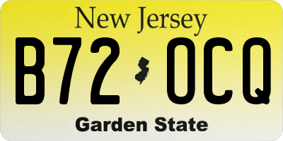 NJ license plate B72OCQ