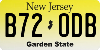 NJ license plate B72ODB
