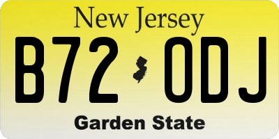 NJ license plate B72ODJ