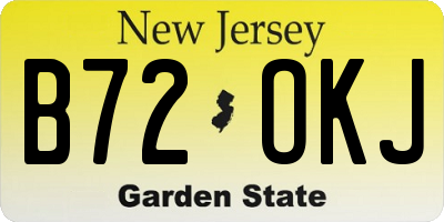 NJ license plate B72OKJ