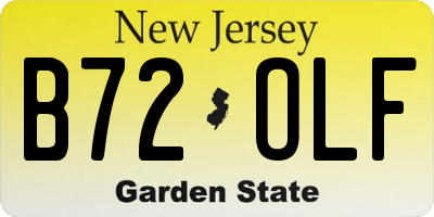 NJ license plate B72OLF