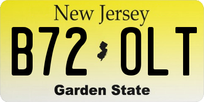 NJ license plate B72OLT