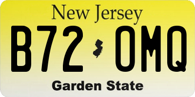 NJ license plate B72OMQ