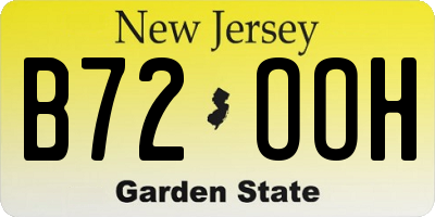 NJ license plate B72OOH
