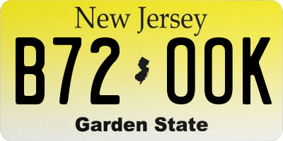 NJ license plate B72OOK