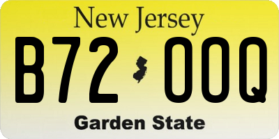 NJ license plate B72OOQ