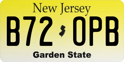 NJ license plate B72OPB